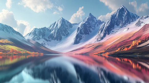 彩色绚丽山水背景