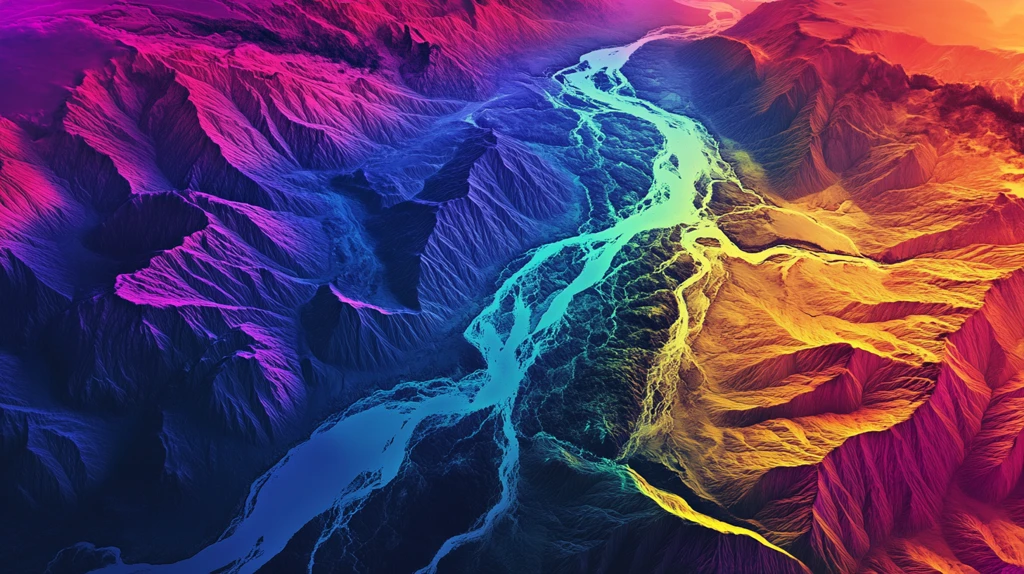 群山远山抽象锦绣山河