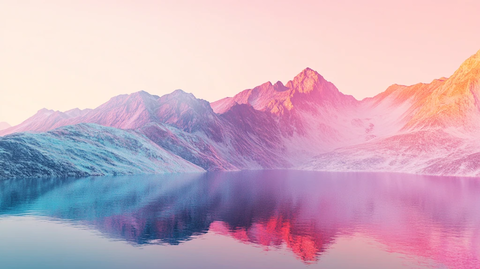 远山山脉梦幻山水