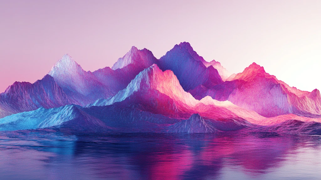 远山山脉梦幻山水