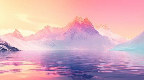 远山山脉梦幻山水