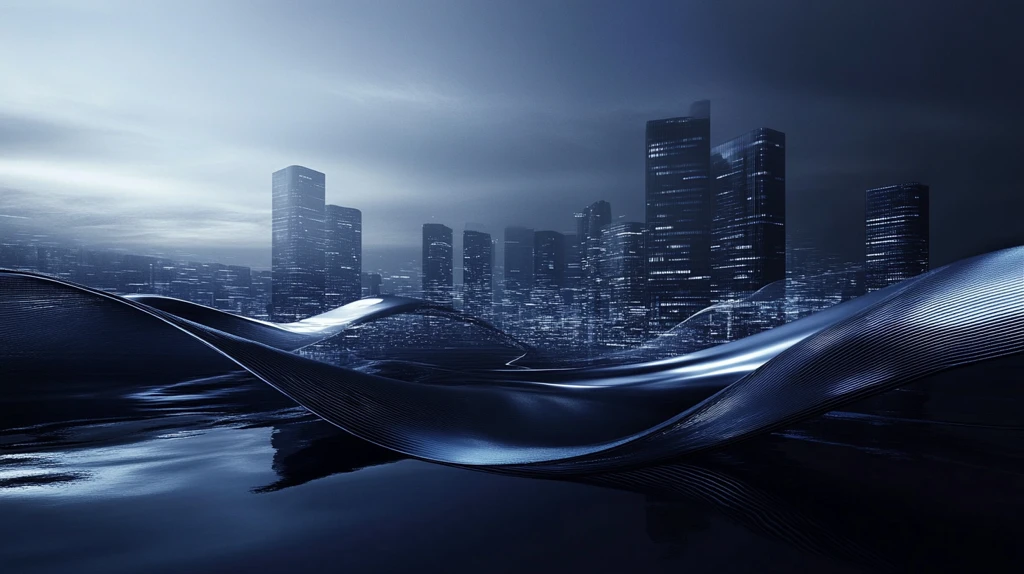 蓝色飘带高端地产背景