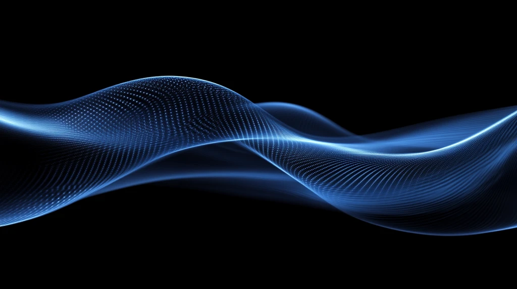 蓝色线条烟雾波浪