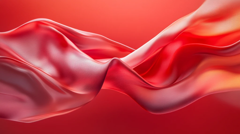 动感红色飘带丝绸