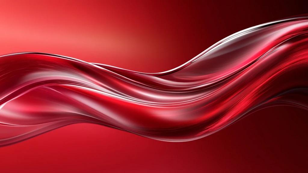 红色动感飘带科技背景