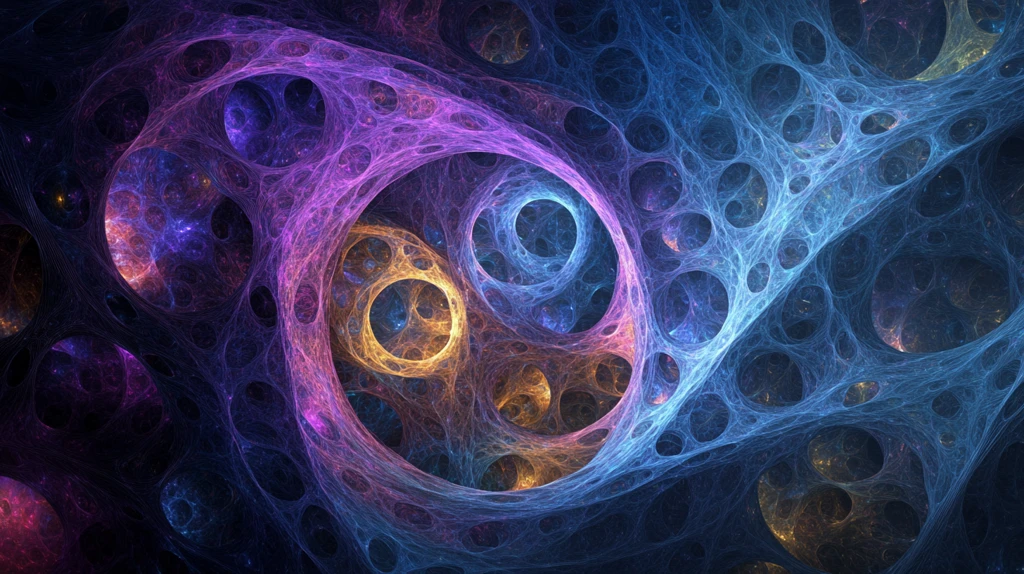 彩色概念细胞流体画