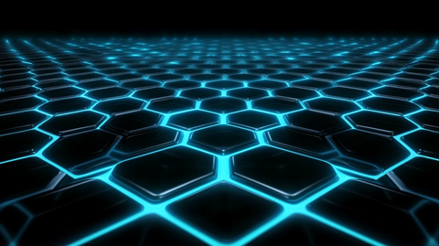 蜂窝光影光束背景