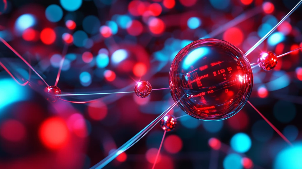 红色科技感光晕背景