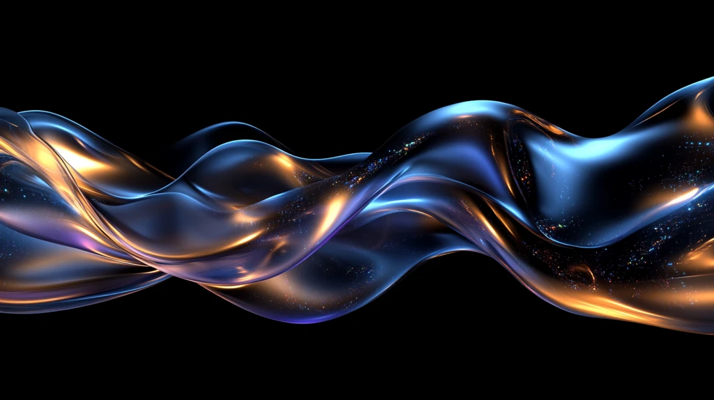 流光渐变金色炫酷飘带