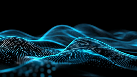 蓝色弯曲唯美科技