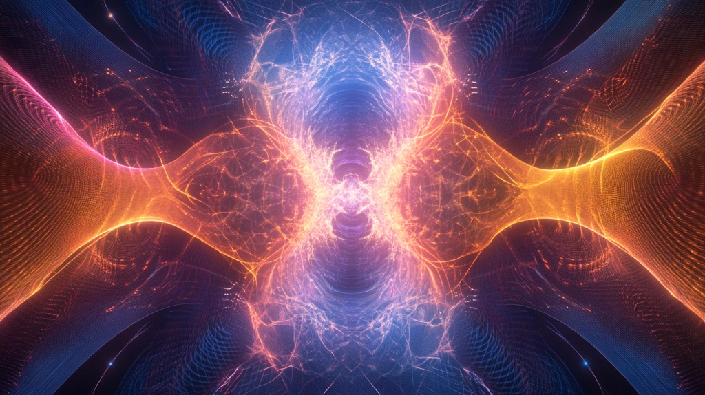 彩色炫酷线条科技背景