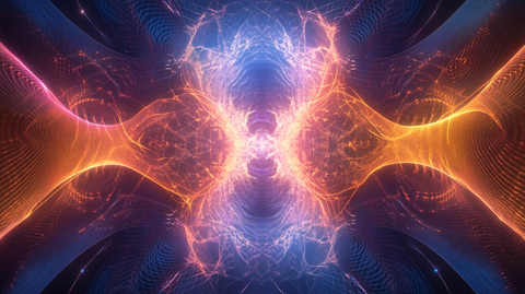 彩色炫酷线条科技背景