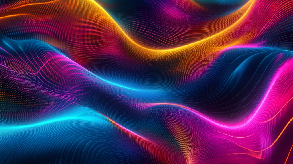 幻彩流体抽象线条背景