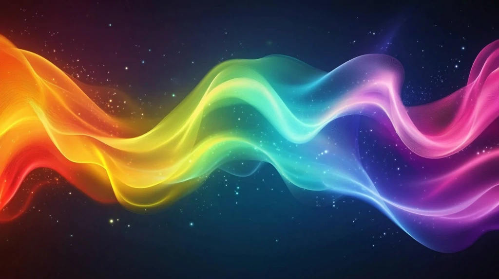 流光渐变彩色炫酷飘带