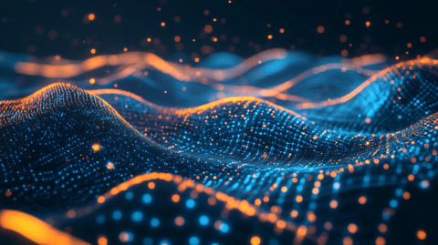 蓝色弯曲唯美科技