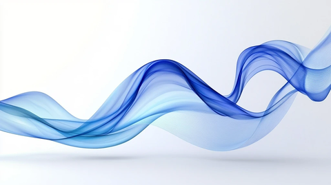 蓝色线条烟雾波浪