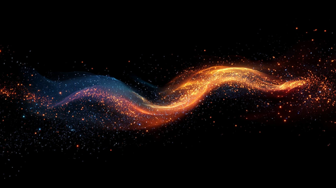 流光渐变金色炫酷飘带