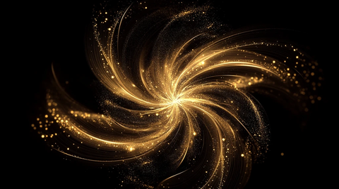 金色漩涡抽象素材