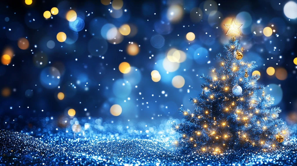 圣诞树创意星光背景