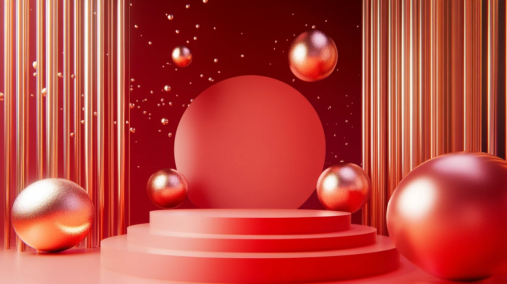 红色球体创意场景
