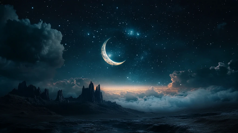 蓝月夜梦幻唯美奇幻