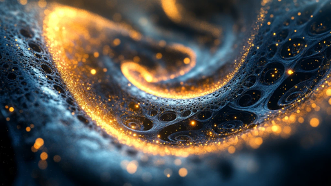 金色动感线条流体熔浆