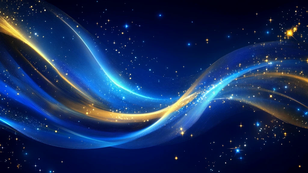 流光渐变金色炫酷飘带