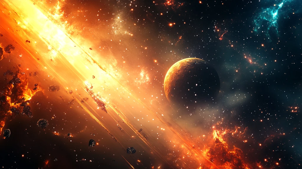 唯美宇宙会议背景