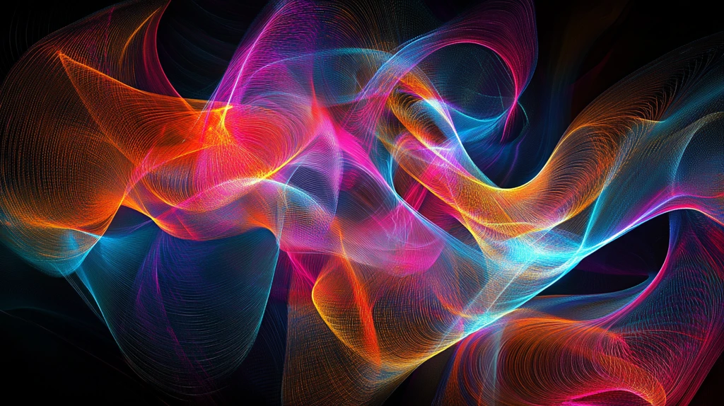 幻彩流体抽象线条背景