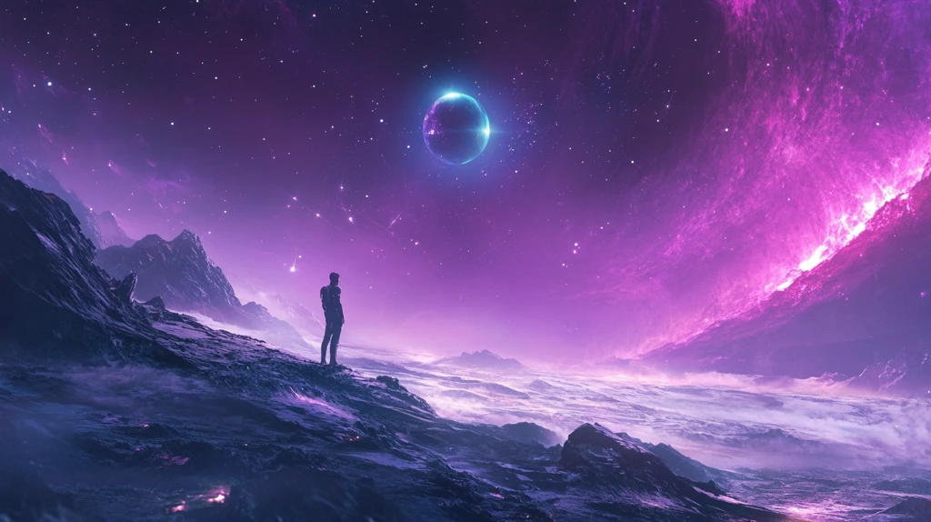 唯美宇宙会议背景