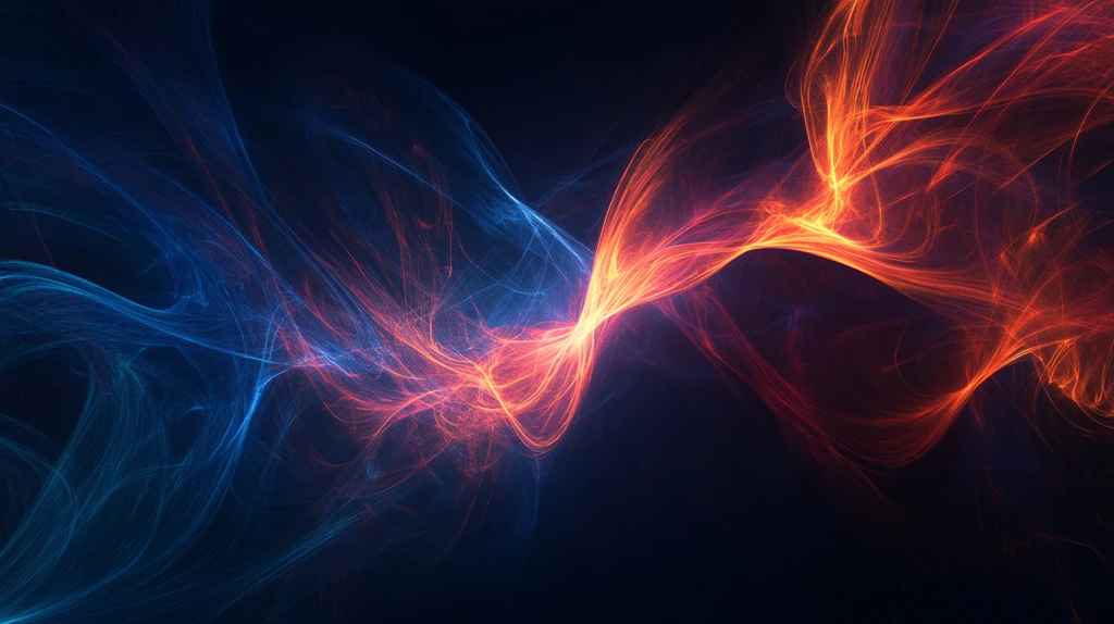 热情橙色静谧蓝色背景