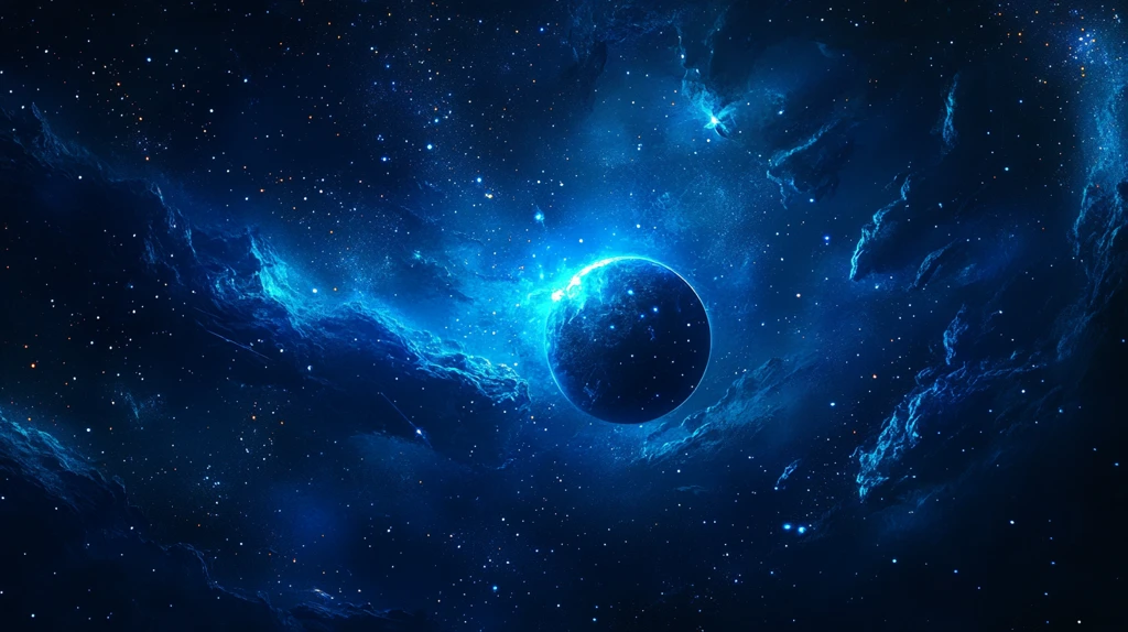 炫酷蓝色宇宙背景
