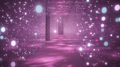 粉红色的梦幻走廊