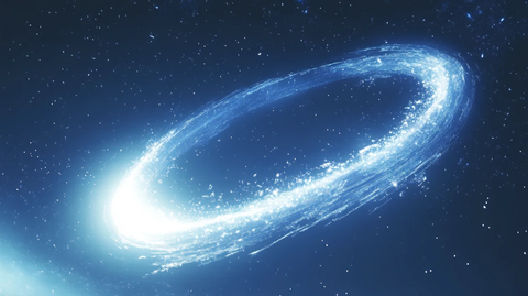 蓝色弯曲唯美科技