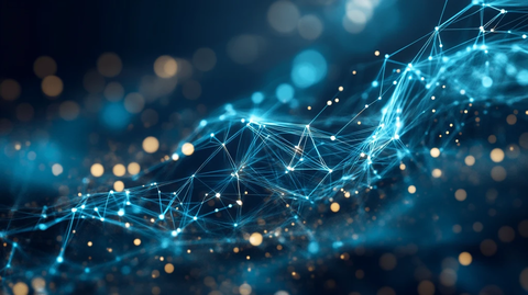 线条网络蓝色背景