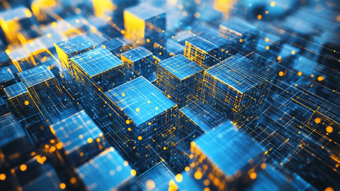 立方体矩陈科技背景