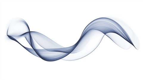 蓝色线条烟雾波浪