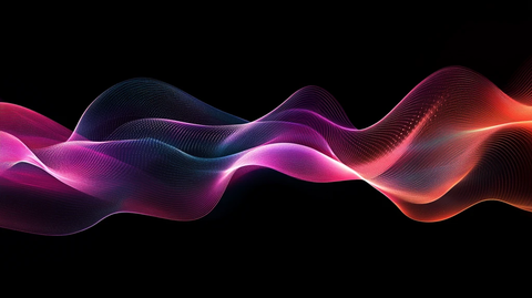 彩色渐变波浪线