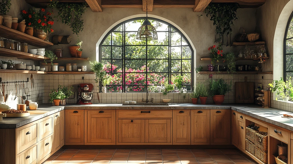 木柜石台花饰厨房