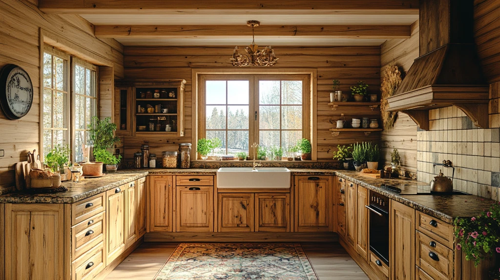 木柜石台花饰厨房