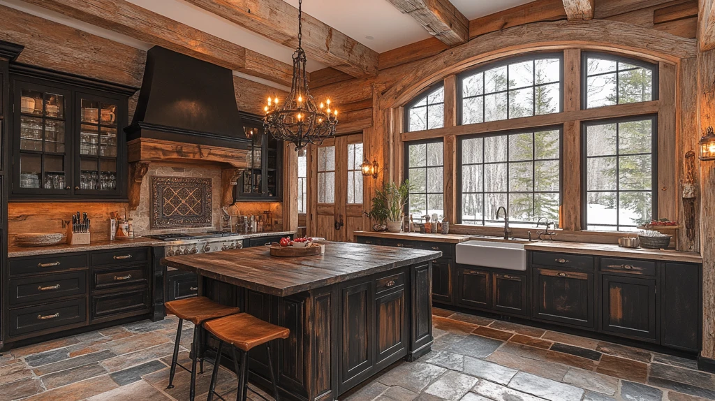 木柜石台老灯饰