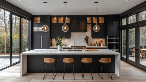 黑白厨房岛台设计