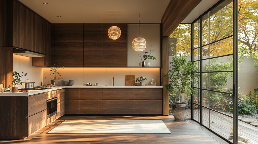 木柜白台纸灯竹饰