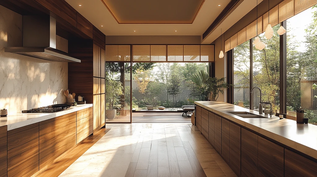 木柜白台纸灯竹饰