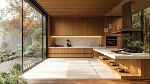 木柜白台竹风灯