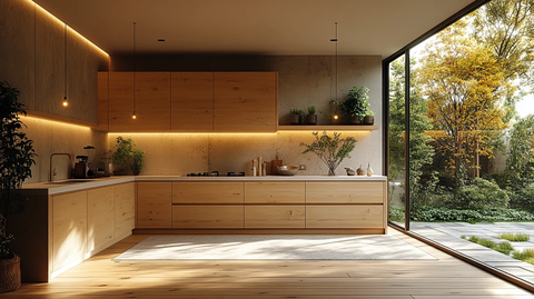 木柜白台藤灯绿植