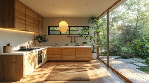 木柜白台藤灯绿植