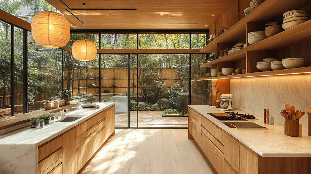 木柜白石台纸灯竹饰