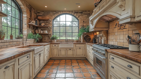 木纹橱柜瓷砖装饰