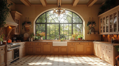 木纹橱柜瓷砖装饰